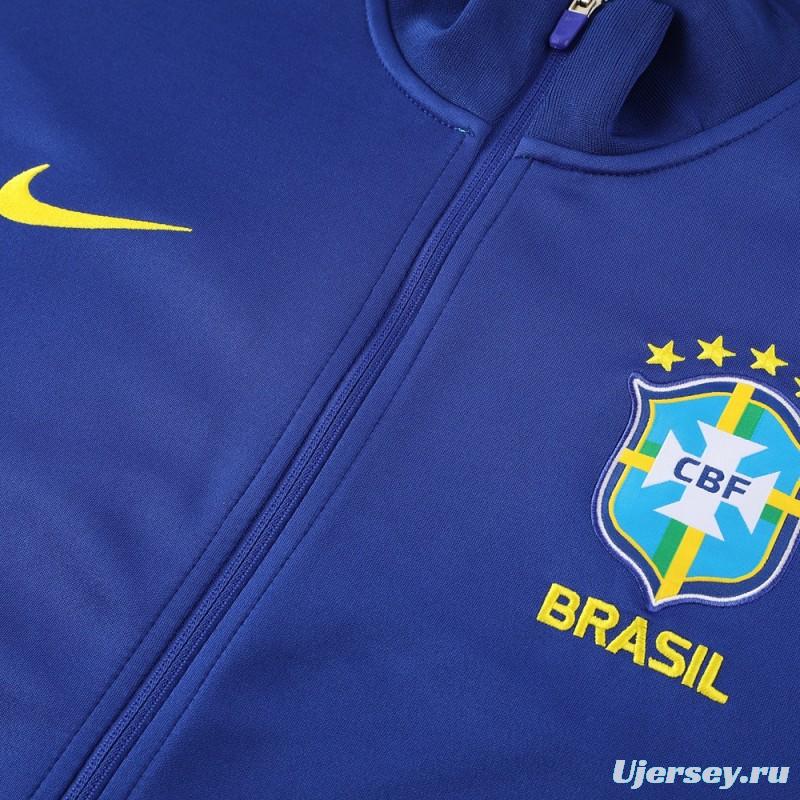 23/24 Brazil Blue Full Zipper Jacket+Pants