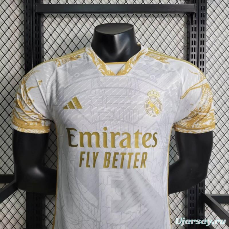 Player Version 23/24 Real Madrid Golden Dragon Special Jersey