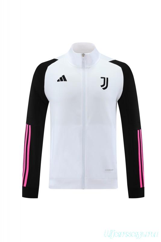 23/24 Juventus White Full Zipper Jacket+Pants