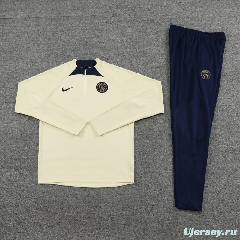 23/24 PSG Yellow Half Zipper Jacket+Pants