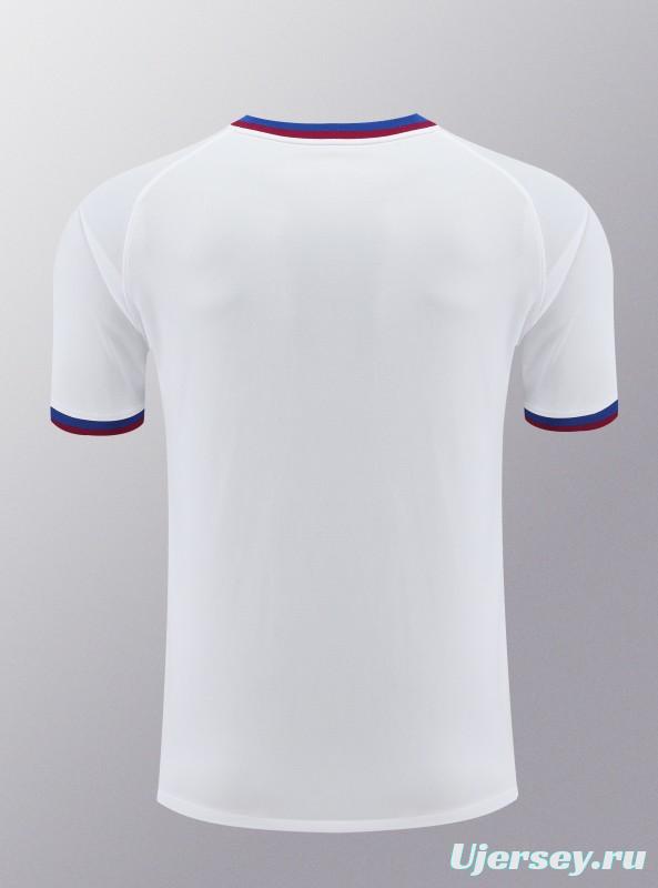 23/24 Barcelona White Short Sleeve Jeresy+Shorts