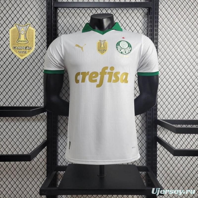Player Version 24/25 Palmeiras Away Jersey + All Sponsors and Chest Patch