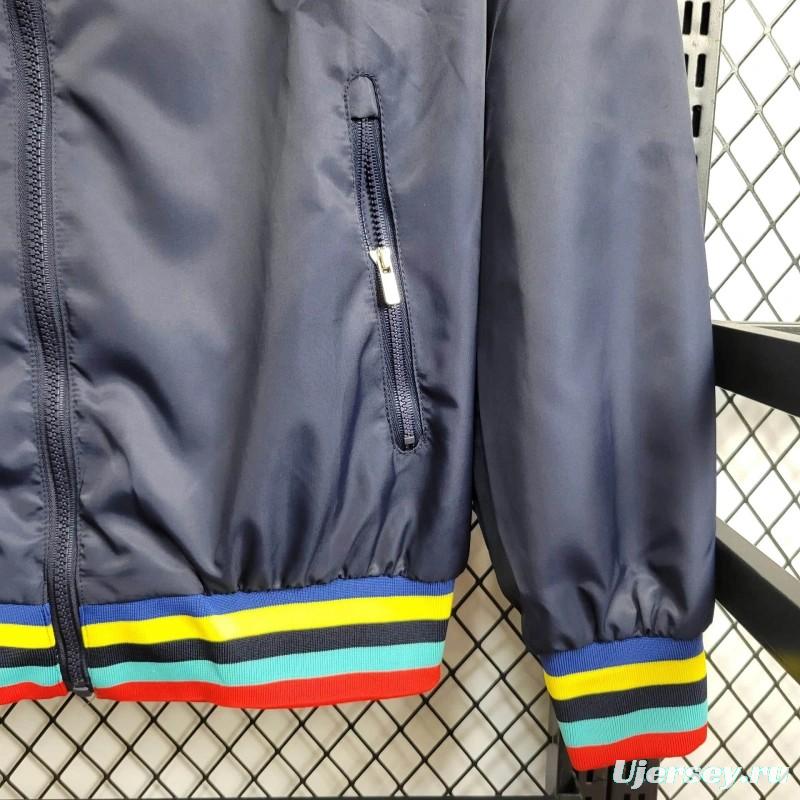 2024 Brazil Navy/Yellow Windbreaker