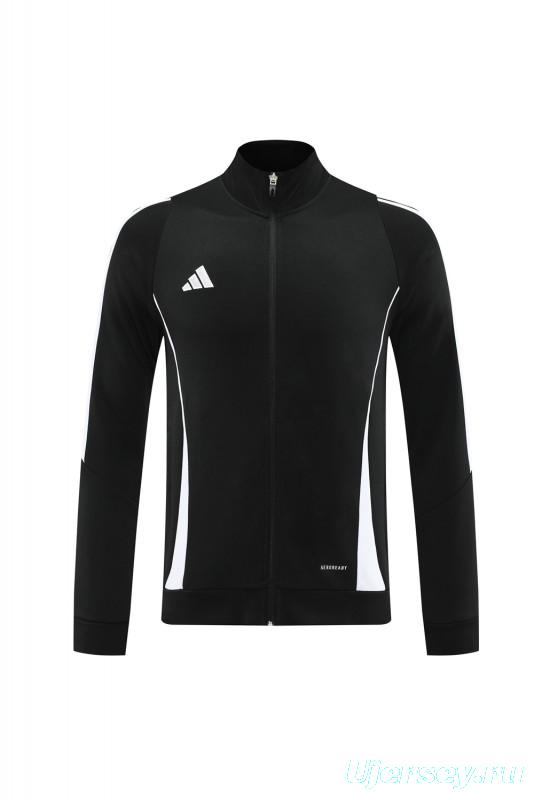 2024 Adidas Black/White Full Zipper Jacket+Pants