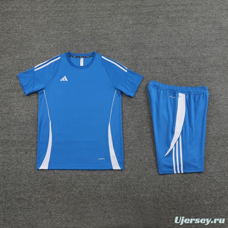 2024 Adidas Blue Short Sleeve Jersey+Shorts