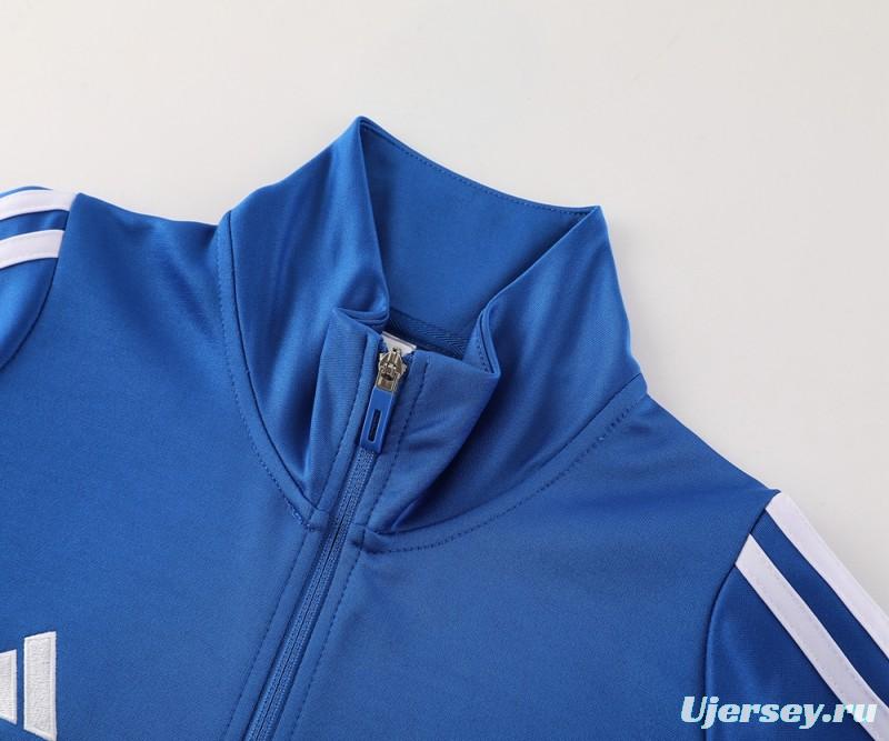 2024 Adidas Blue Half Zipper Jacket+Pants