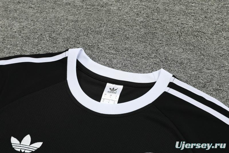 2024 Germany Black Cotton Short Sleeve Jersey+Shorts