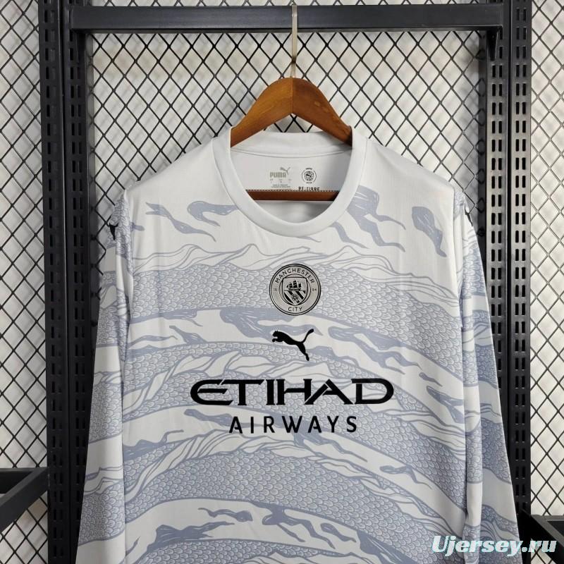 24/25 Manchester City Puma Year of the Dragon White Long Sleeve Jersey