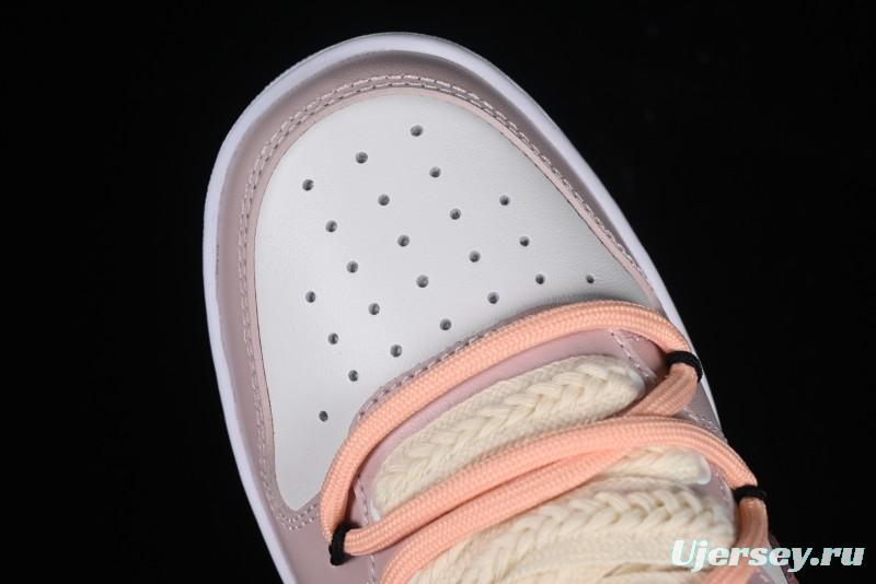 Nike Court Borough Low-Top Slip-Resistant Skate Shoes with Custom Rose Pink Hand-Painted Design - DQ5979-100
