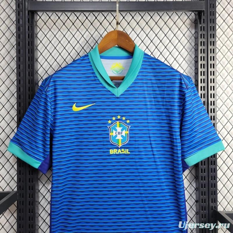 2024 Brazil Away Blue Jersey