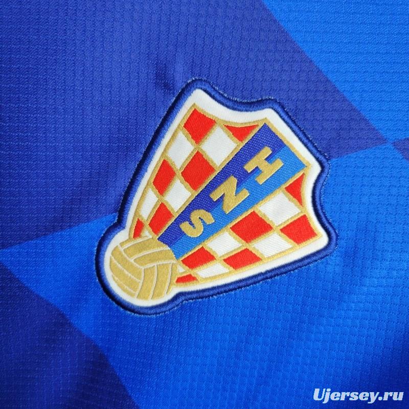 2024 Croatia Away Blue Jersey