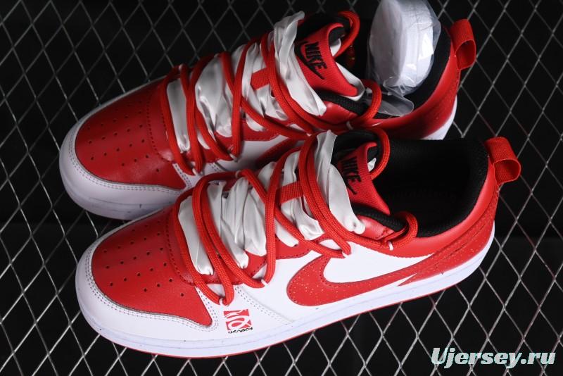 Nike Court Borough Low-Top Casual Sneakers with Dragon Emblem and Splatter Ink Vibe Style - DV5456-600