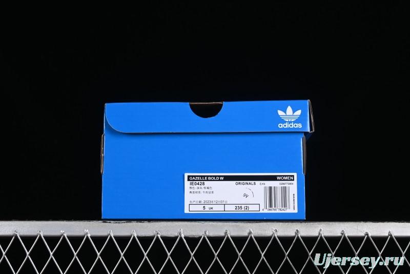 Adidas Originals Gazelle Bold IE0428 Low-Top Sneakers with Thick Sole for Casual Wear Anti-Slip and Durable - IE0428