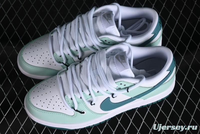 Nike SB Dunk Low White Green Skateboarding Shoes - FD9911-101