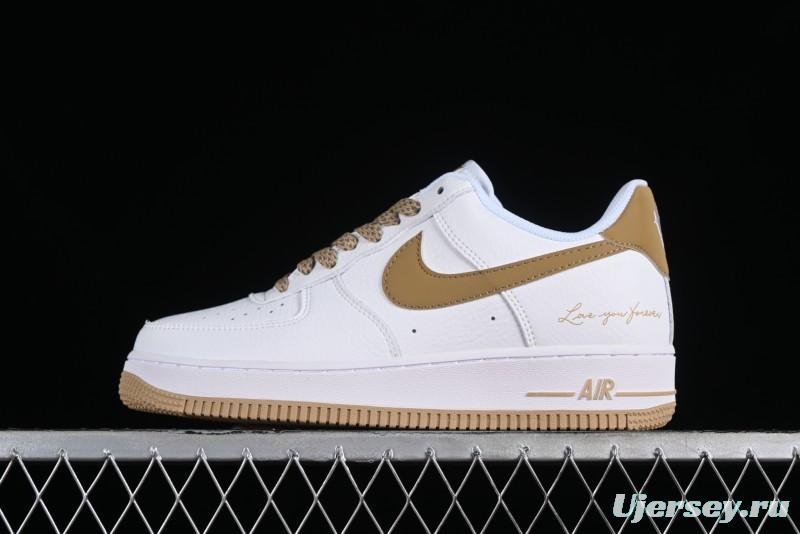 Nike Nocta x Nike Air Force 1 '07 Low "Certified Lover Boy" Khaki Classic Low-Top Casual Sneakers - LO1718-051