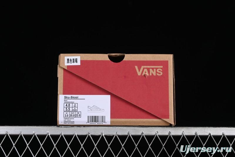 Vans Classics Knu Skool Retro Skate Shoes with Thickened Tongue and Oversized Toe - VN0009QCBLK