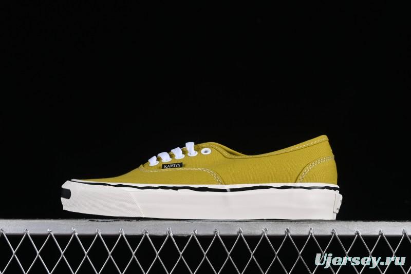 Kamiya Vulcanize Sneaker 23AW High-End Line Dissolved Yellow Canvas Shoes with Smiley Face Print Low-Top - M.C3