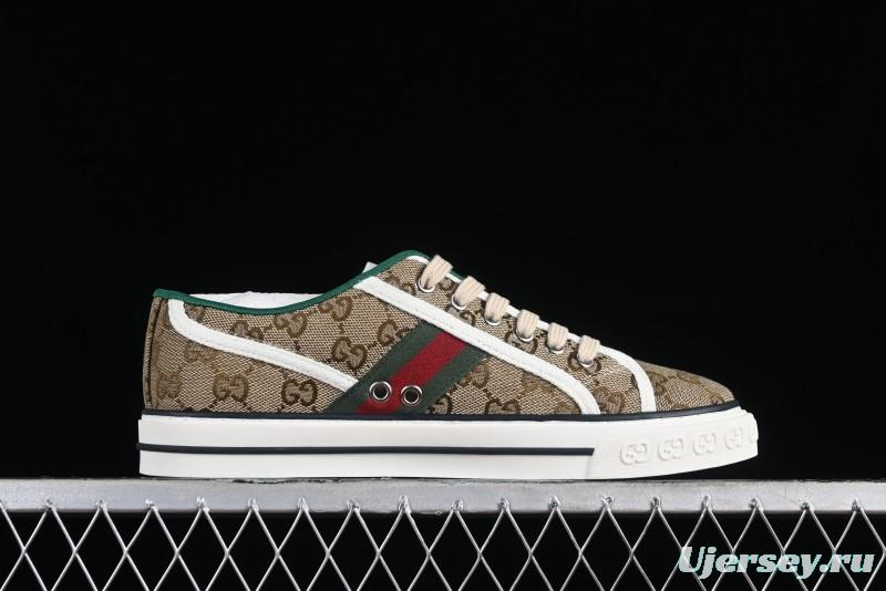 Gucci Tennis 1977 Print Sneaker Retro Casual Canvas Shoes - 02JPO9064