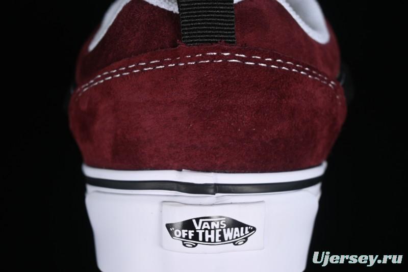 Vans Classics Knu Skool Chunky Tongue Retro Sneakers in Wine Red - VN0009QC02Y
