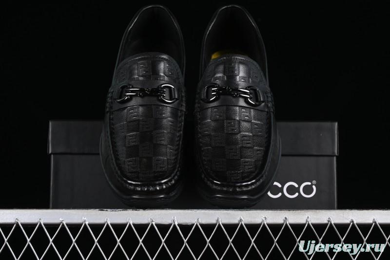 ECCO Soft Moc Series Loafers Men's British Slip-On Driving Shoes - 65707001001