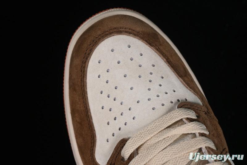 Nike Air Jordan 1 High OG Basketball Shoes in Dusted Clay & Dune Colorway - FQ2941-200