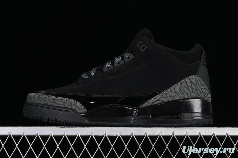 Nike Air Jordan 3 Retro Sneakers in Black with Elephant Print - CK9246-168
