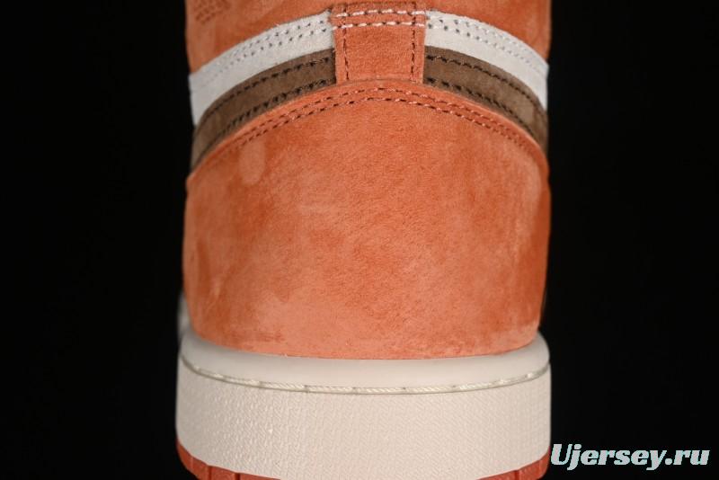 Nike Air Jordan 1 High OG Basketball Shoes in Dusted Clay & Dune Colorway - FQ2941-200