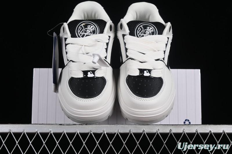 New York Yankees MLB Chunky Liner Wide Platform Sneakers with 6cm Height Increase - 3ASXCLW4N50BKS