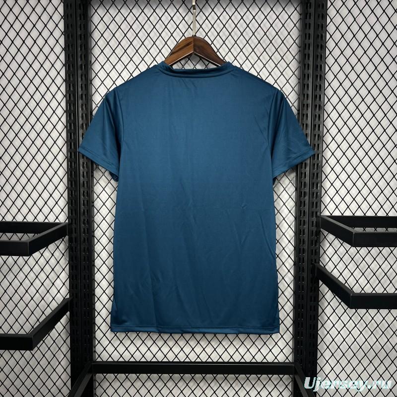 2024 Adidas Blue Cotton T-shirt  #1033