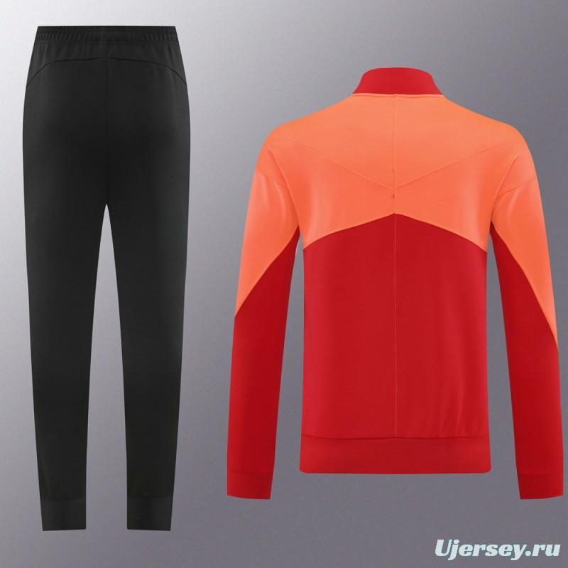 24/25 Nike Orange/Red Full Zipper Jacket +Long Pants