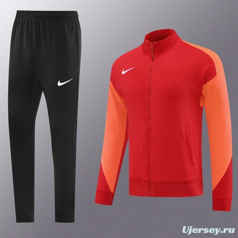 24/25 Nike Orange/Red Full Zipper Jacket +Long Pants