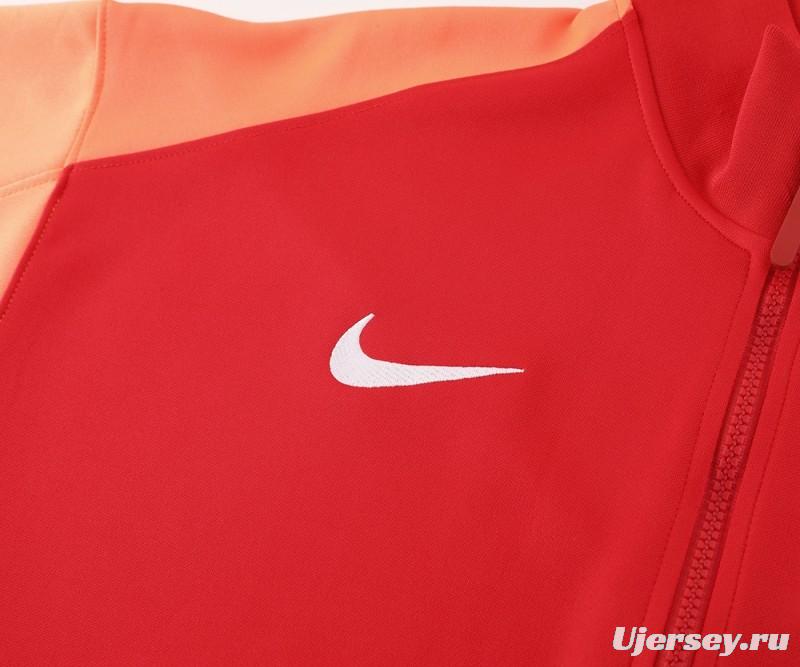 24/25 Nike Orange/Red Full Zipper Jacket +Long Pants