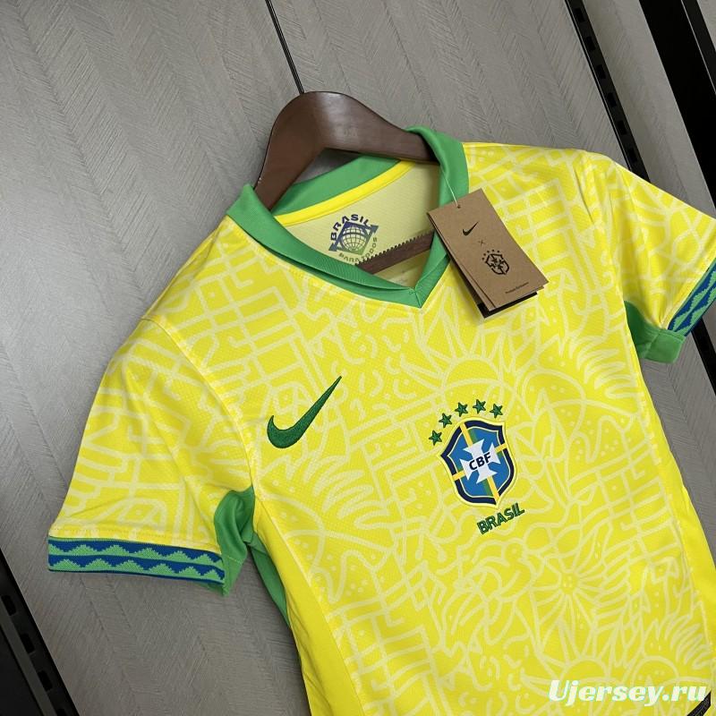 2024 Womens Brazil Home Shirt Jersey