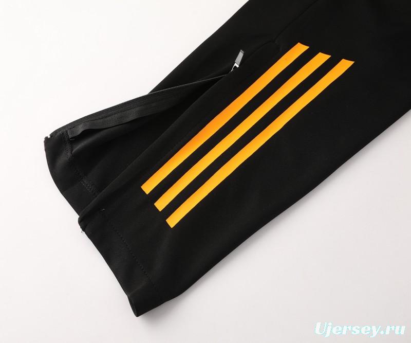 2024 Adidas Red/Yellow Half Zipper Jacket +Long Pants