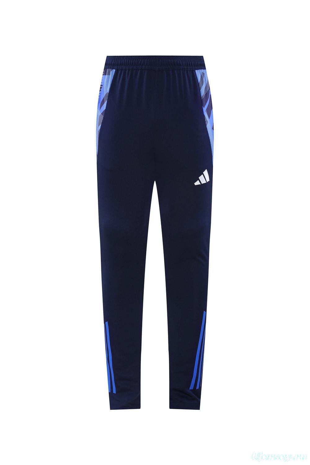 2024 Adidas Blue Half Zipper Jacket +Long Pants