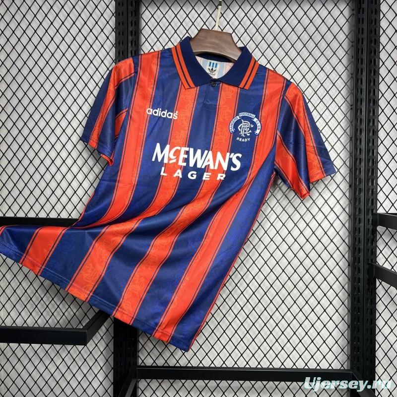 Retro 93/94 Glasgow Rangers Away Red Jersey