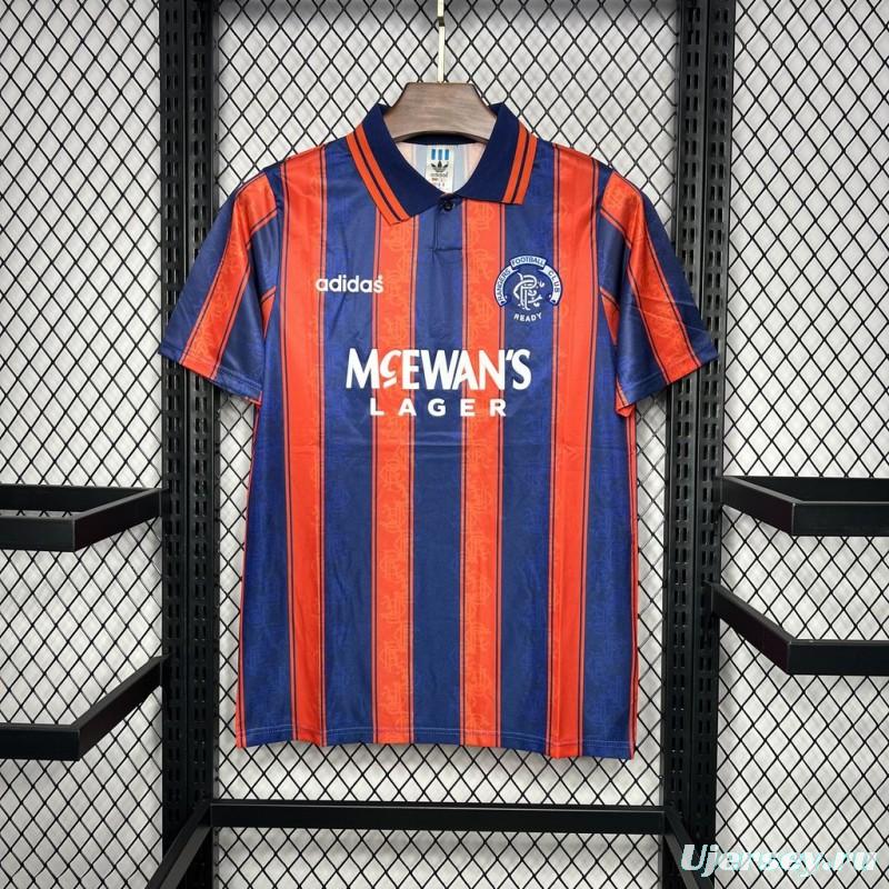 Retro 93/94 Glasgow Rangers Away Red Jersey