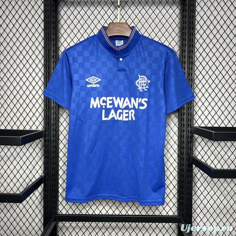 Retro 87/90 Glasgow Rangers Home Jersey