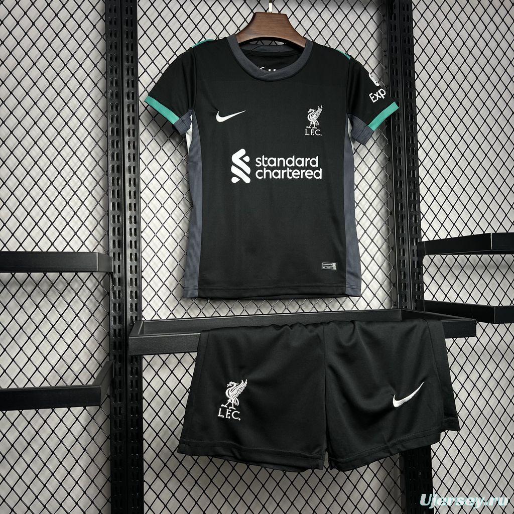 24/25 Kids Liverpool Away Black Jersey