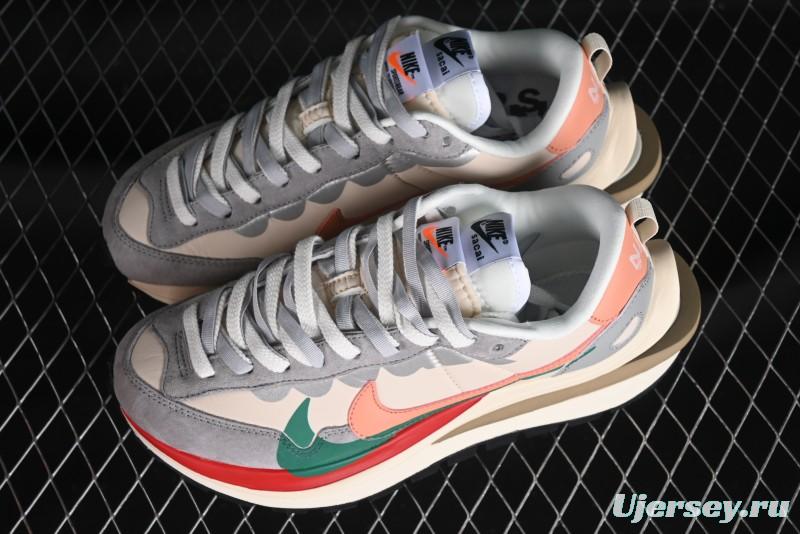 Nike Sacai VaporWaffle 3.0 Deconstructed Sneakers with Overlapping Swoosh and Dual Tongue - DD1875-107