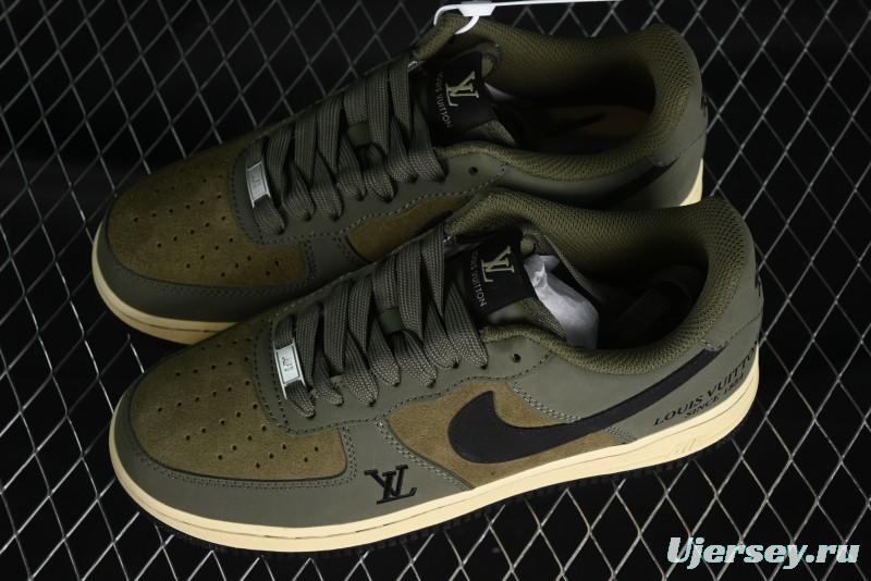 Nike Air Force 1 '07 Low LV Collaboration - Military Green Casual Sneakers - BA8806-223