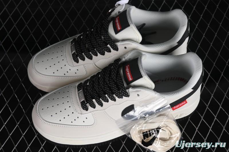 Supreme x Nike Air Force 1 '07 Low Casual Skate Shoes with Zoom Air Cushion - HD1968-009
