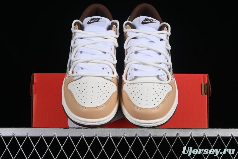 Nike Dunk Low Plaid Variation Retro SB Lace-Up Low-Top Casual Sneakers - DD1503-124