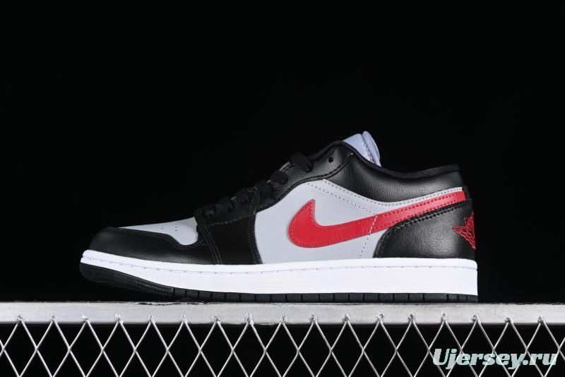 Nike Air Jordan 1 Low AJ1 Black Grey Red Hook Low-Top Culture Basketball Shoes - DC0774-062
