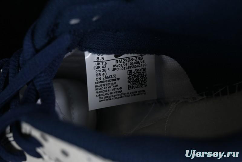 Supreme x Nike SB Dunk Low Deep Blue Colorway Low-Top Casual Skate Shoes - RM2308-238