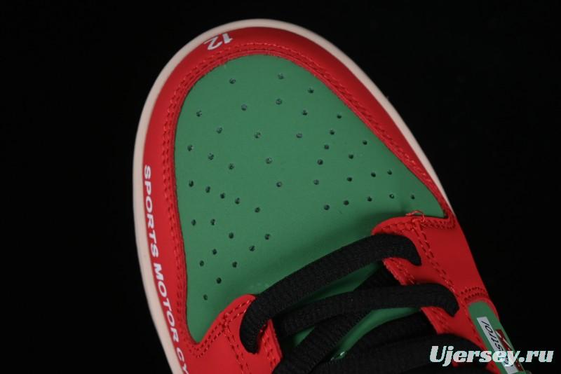 Nike SB Dunk Low Casual Skateboarding Shoes Racing Red/Green - MU0232-361
