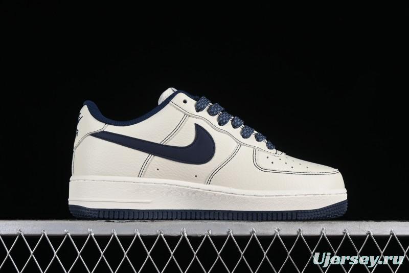 Nike Undefeated Air Force 1'07 Low Casual Sneakers in Deep Blue with Custom Leather and Reflective Details - UN2395-522
