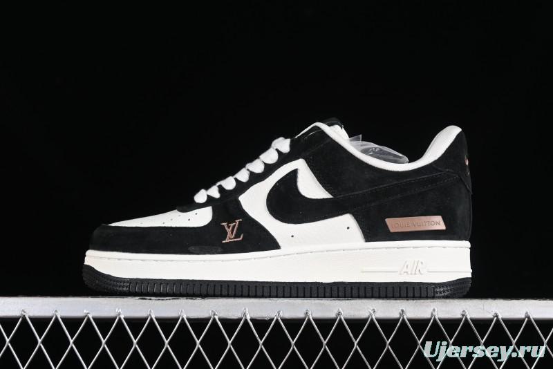 Nike Air Force 1 '07 Low LV Collaboration - Beige Black Pigskin Casual Sneakers - HD1968-010