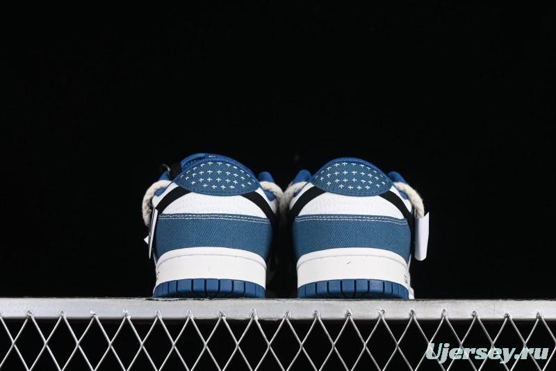 Nike Dunk Low High Street Style Ocean Protection Deconstructed SB Lace-Up Casual Skate Shoes - DV0834-101