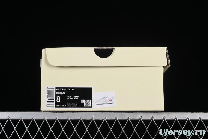 Supreme x Nike SB Dunk Low Anniversary Edition White Grey Customized Low-Top Casual Skate Shoes - BB8657-105